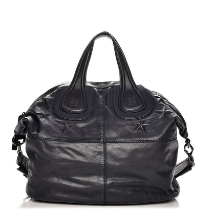 Givenchy Calfskin Star Embossed Studded Medium Nightingale Navy 1 of 8