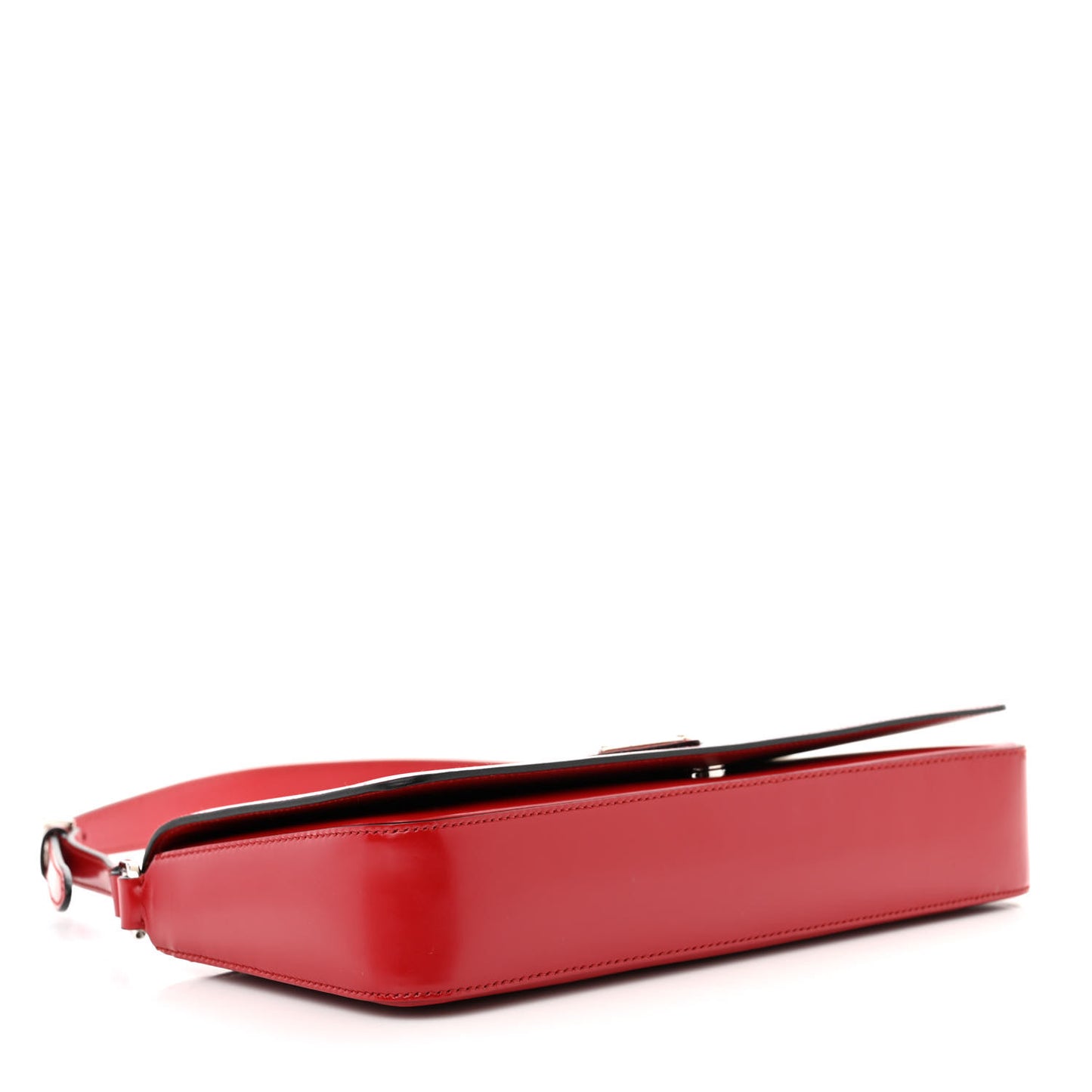 Spazzolato Femme Flap Shoulder Bag Scarlatto Black