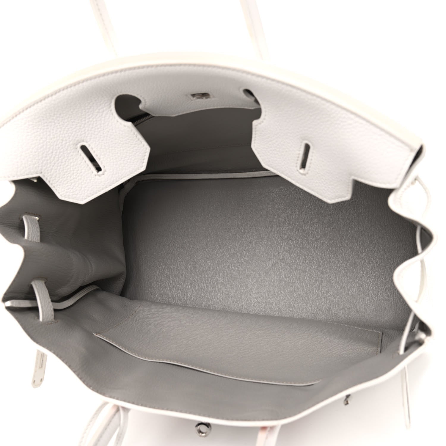 Hermes Taurillon Clemence Lizard Club Birkin 35 Blanc Gris Perle Sanguine 5 of 13