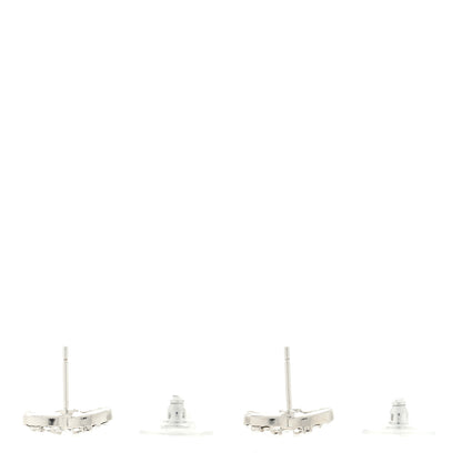 Chanel Crystal CC Earrings Silver 5 of 8