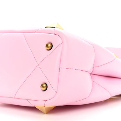 Valentino Garavani Nappa Mini Roman Stud The Handle Bag Pink Borealis 8 of 10