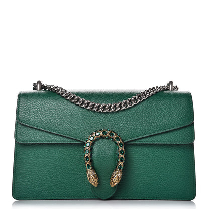 Gucci Pebbled Calfskin Small Dionysus Shoulder Bag Emerald 1 of 7