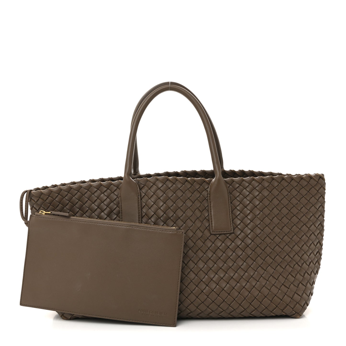 Lambskin Intreccio Small Cabat Taupe
