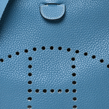 Hermes Taurillon Clemence Evelyne III GM Blue Jean 8 of 10