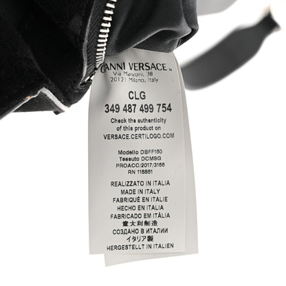 Versace Suede Crystal Medusa Sultan Evening Bag Black 7 of 10