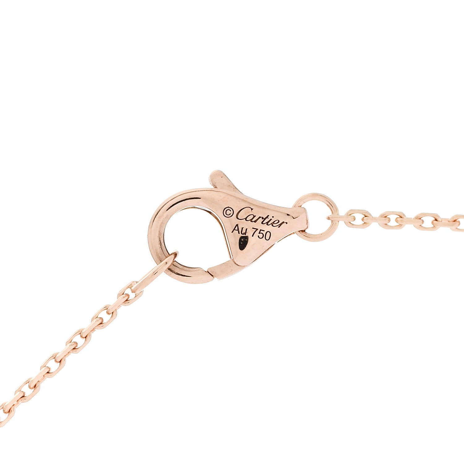 Cartier 18K Pink Gold Diamond Malachite XS Amulette de Cartier Pendant Necklace 4 of 5