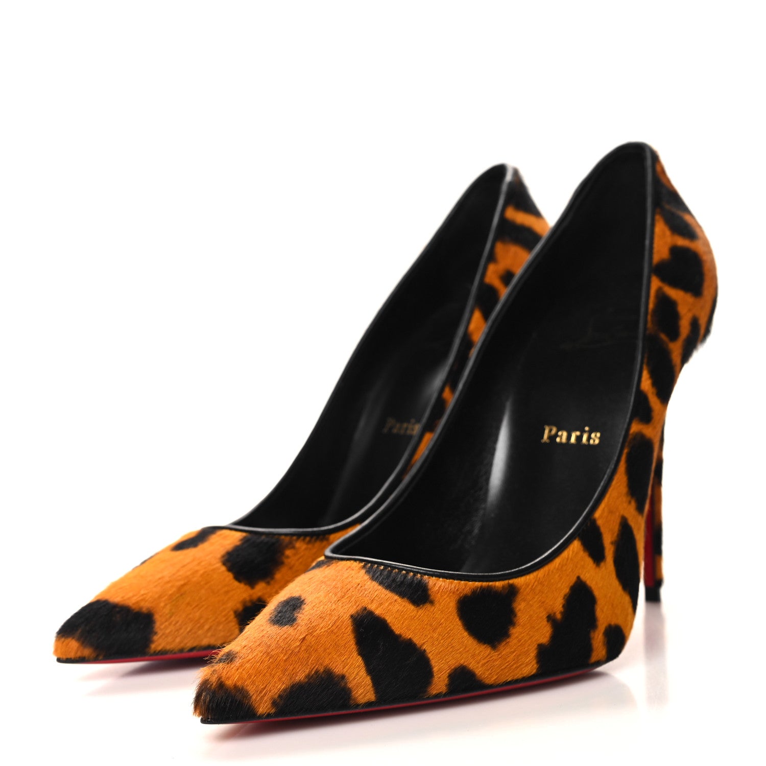 Christian Louboutin Calf Hair Leopard Kate 100 Pumps 38 Spicy 3 of 8