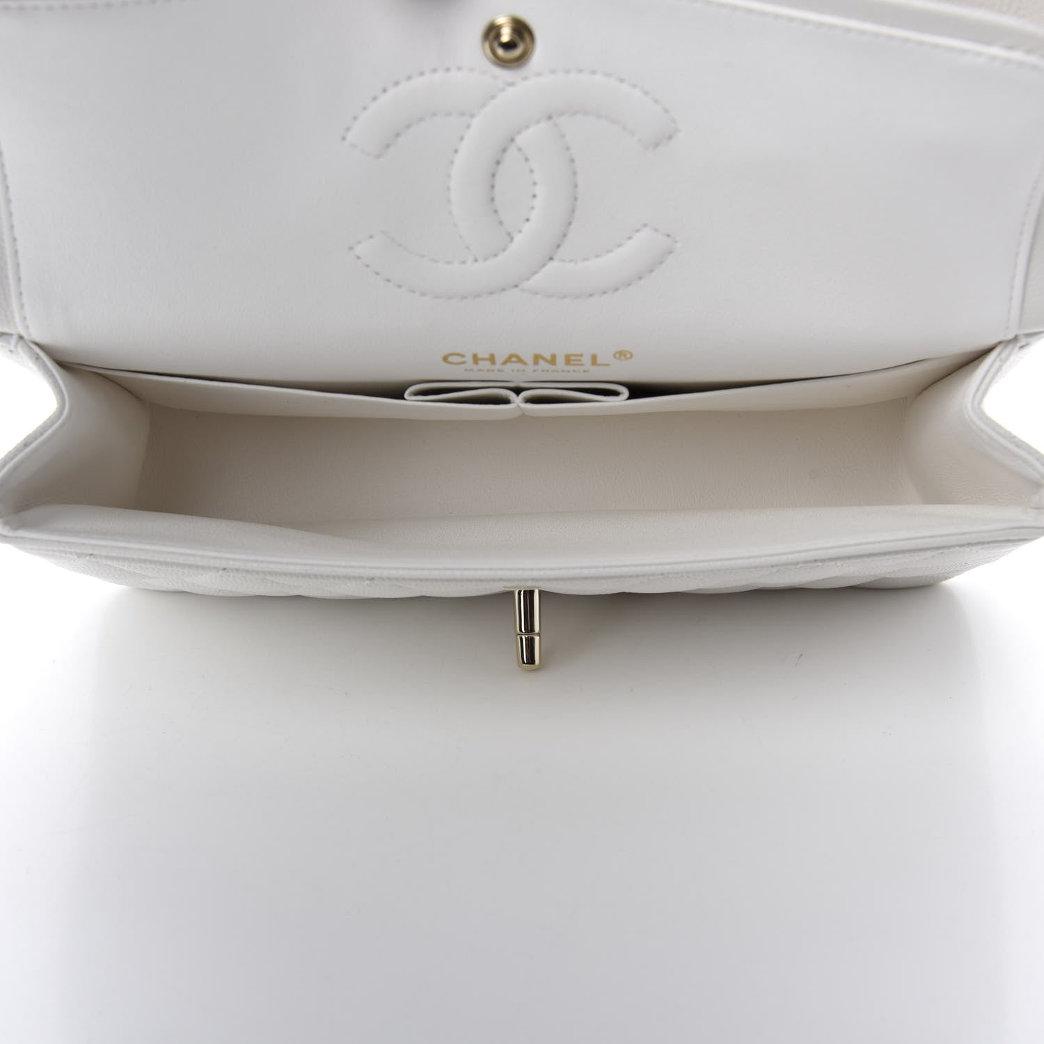 Chanel Caviar Quilted Small Double Flap White 5 of 11