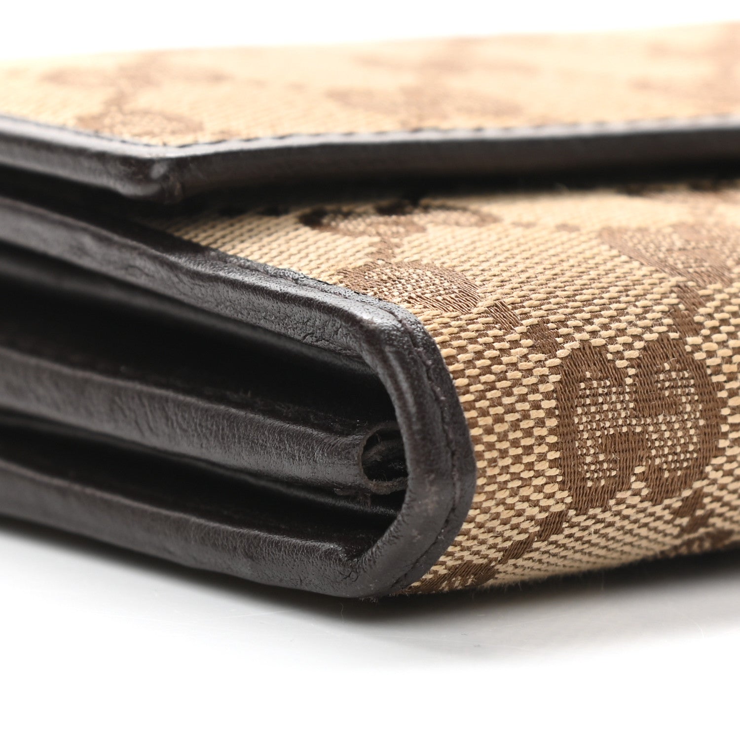 Gucci Monogram Dice Chain Wallet Beige Ebony Chocolate 8 of 9