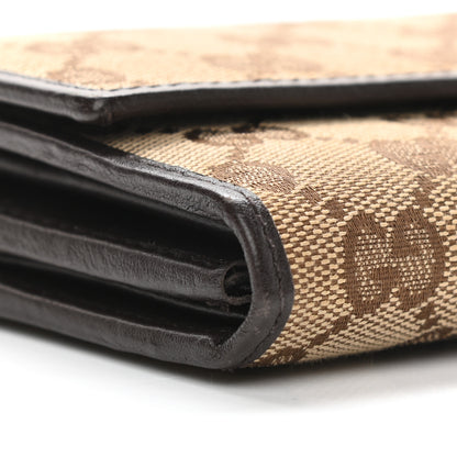 Gucci Monogram Dice Chain Wallet Beige Ebony Chocolate 8 of 9