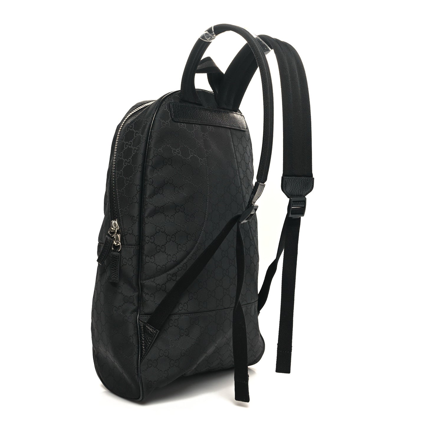 Nylon Monogram Slim Backpack Black