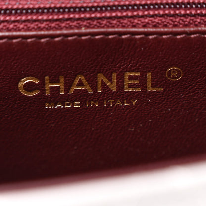 Chanel Lambskin Quilted Mini Two Tone Day Flap Grey Burgundy 6 of 11
