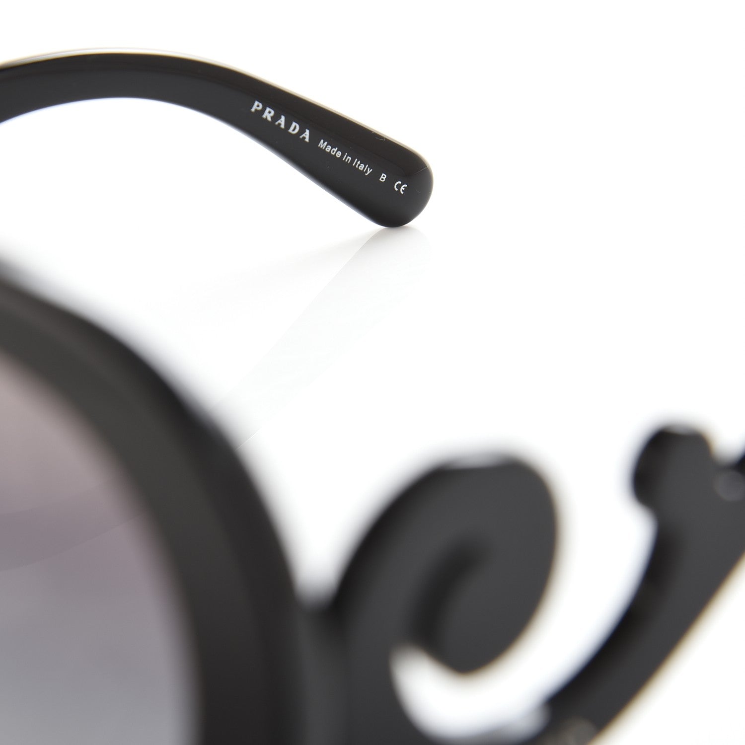 Prada Baroque Sunglasses SPR 27N Black 6 of 8