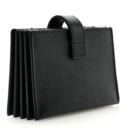 Celine Grained Shiny Calfskin Accordion Card Holder Black 3 of 8