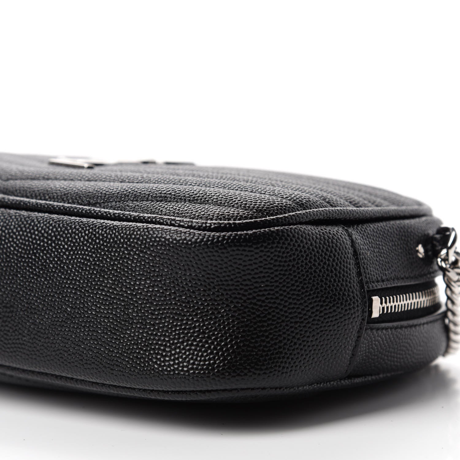 Saint Laurent Grain De Poudre Matelasse Monogram Mini Lou Camera Bag Black 7 of 11