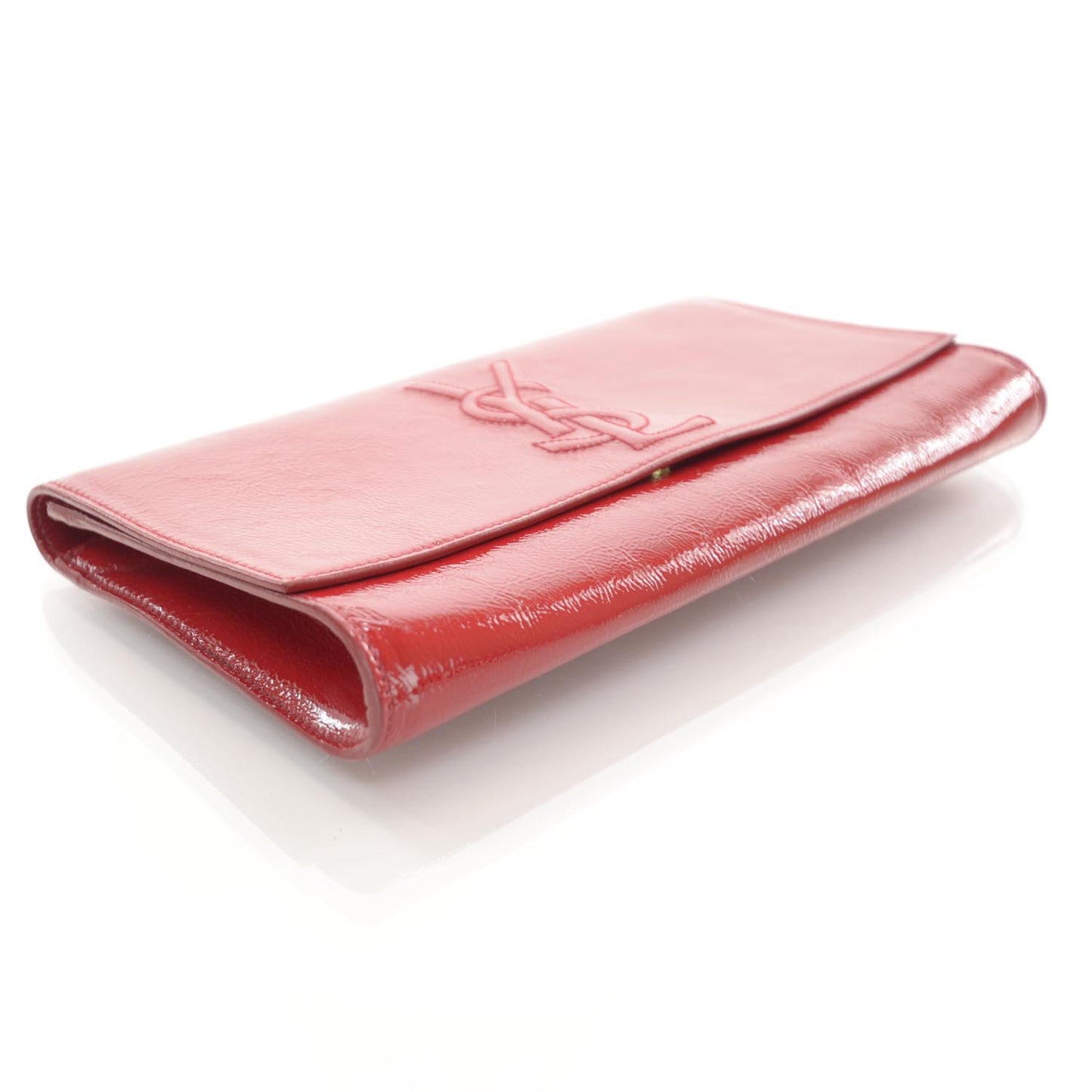 Patent Monogram Large Belle De Jour Clutch Red