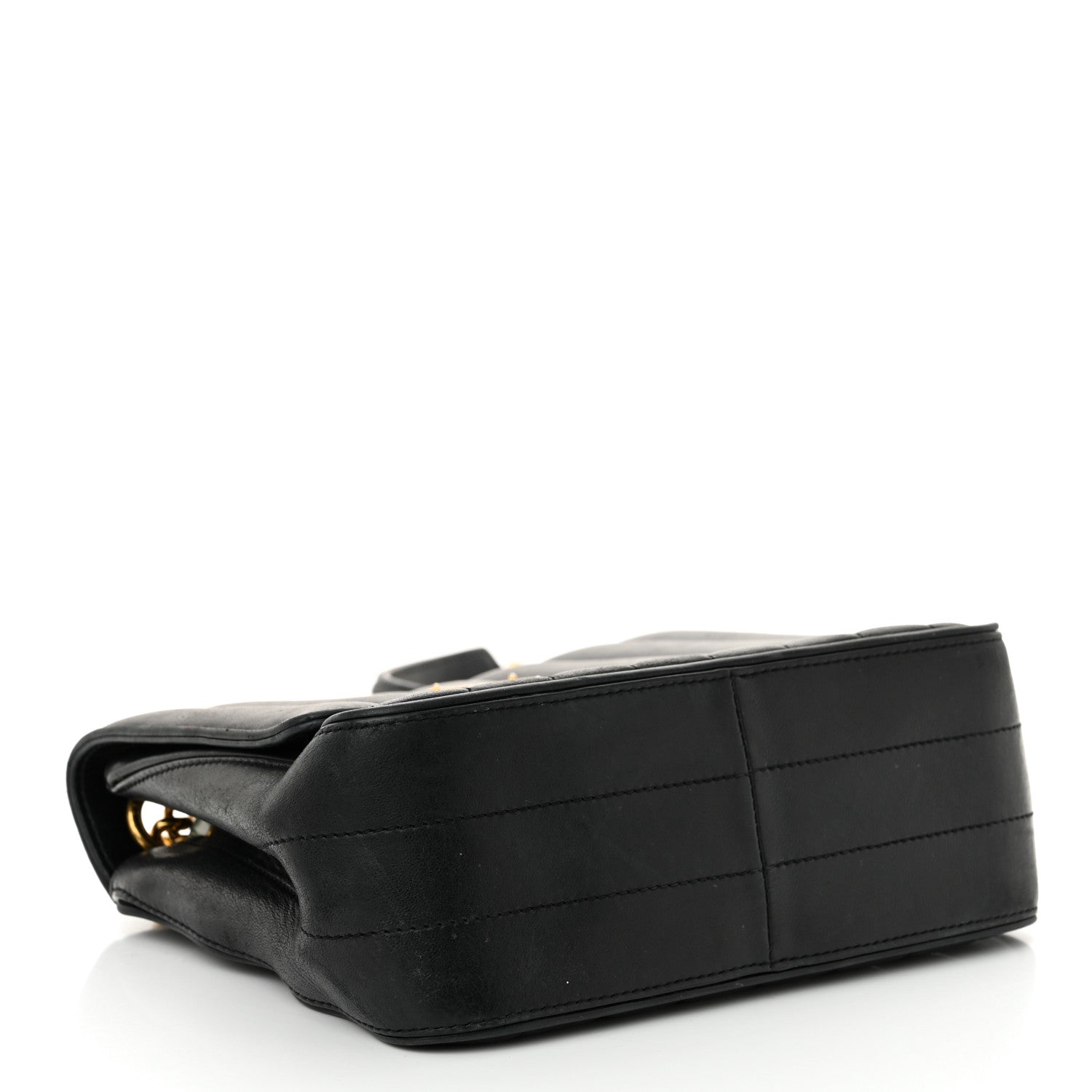 Saint Laurent Lambskin Matelasse Monogram Medium Vicky Chain Bag Black 4 of 17