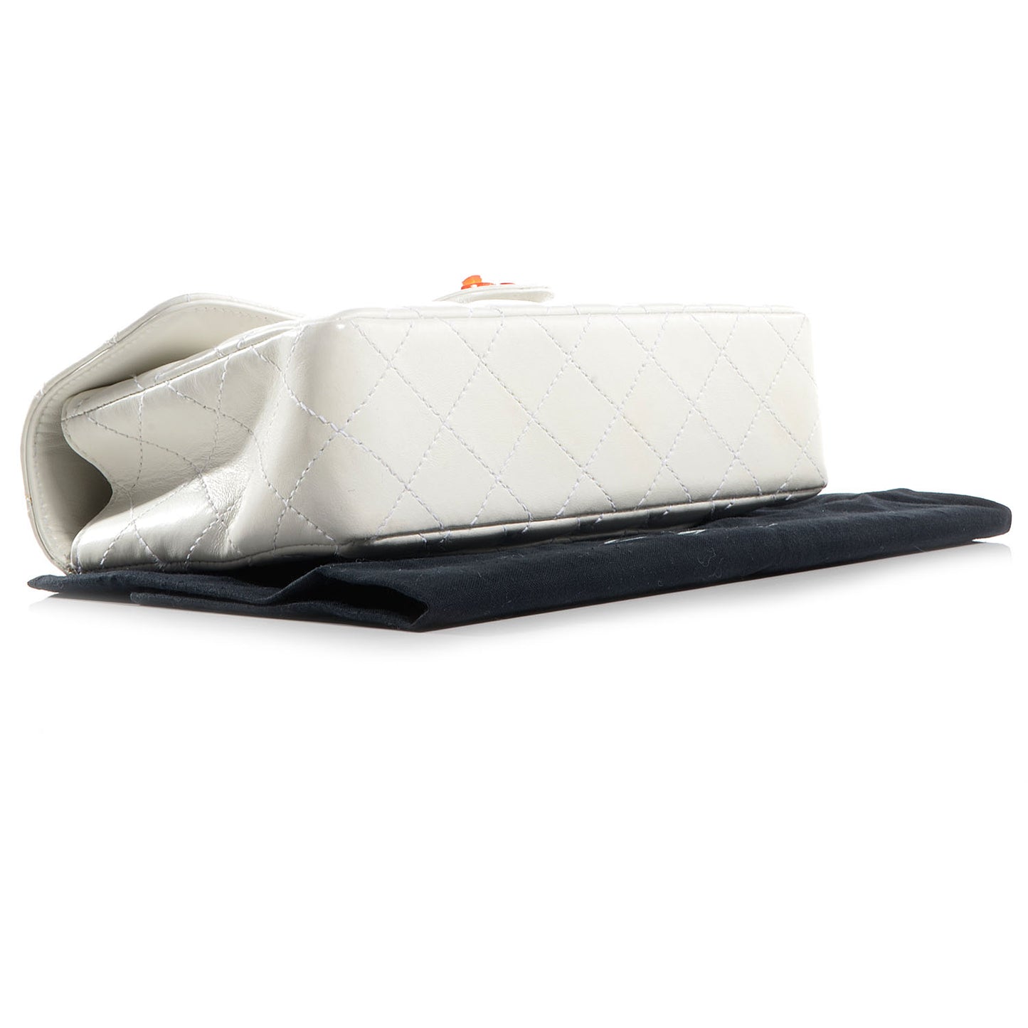 Lambskin Bekko Resin Small Single Flap White