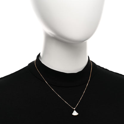 Bulgari 18K Rose Gold Diamond Mother of Pearl Small Divas' Dream Pendant Necklace 2 of 5