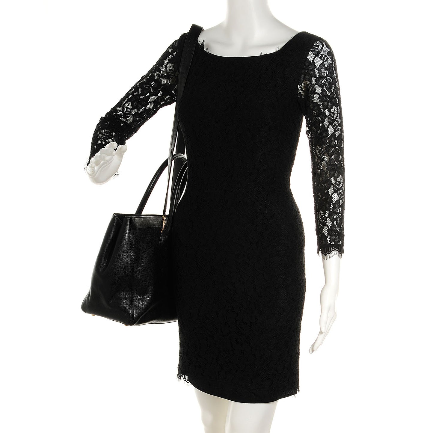 Calfskin Cerf Shopper Tote Black