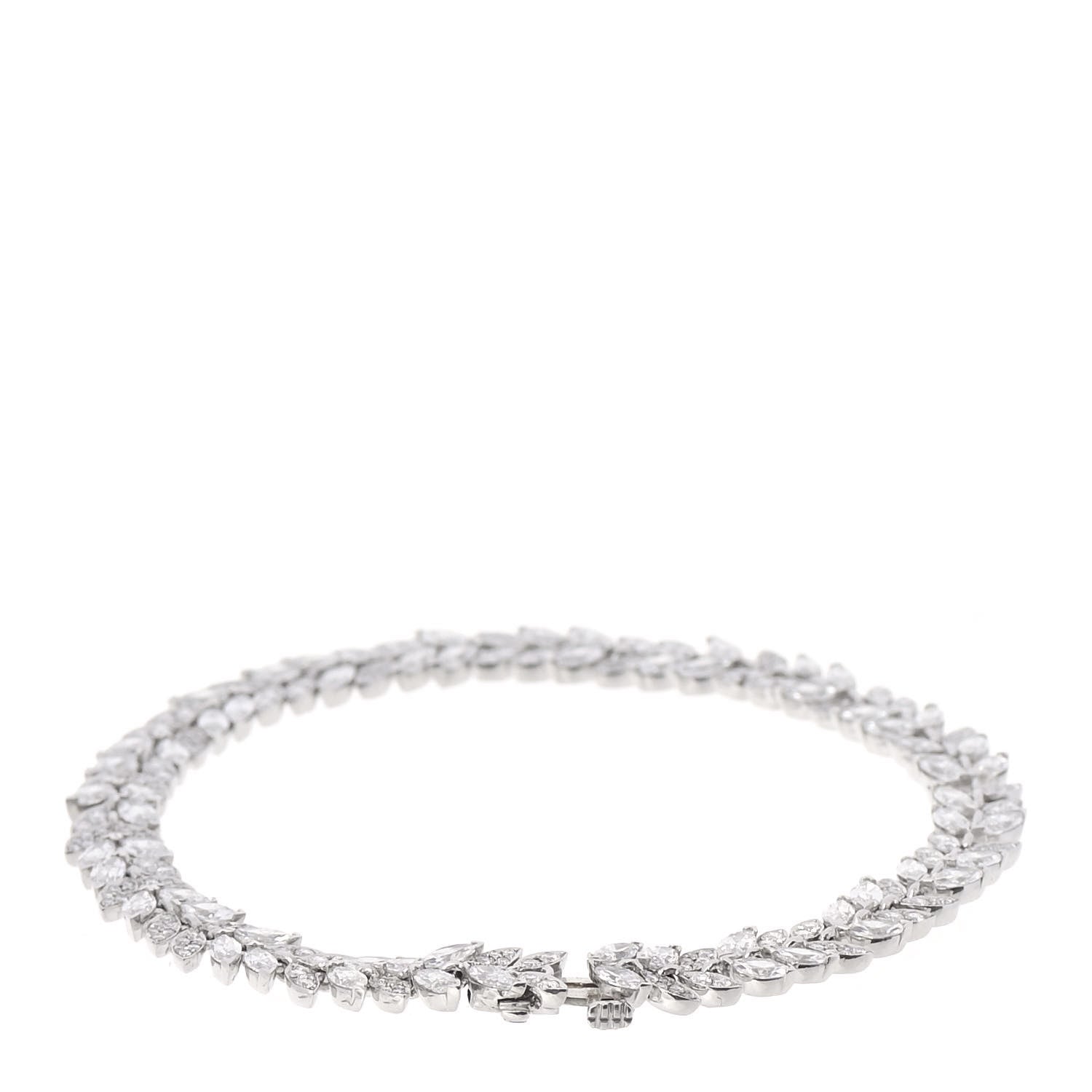 Tiffany Platinum Diamond Victoria Vine Tennis Bracelet 2 of 3