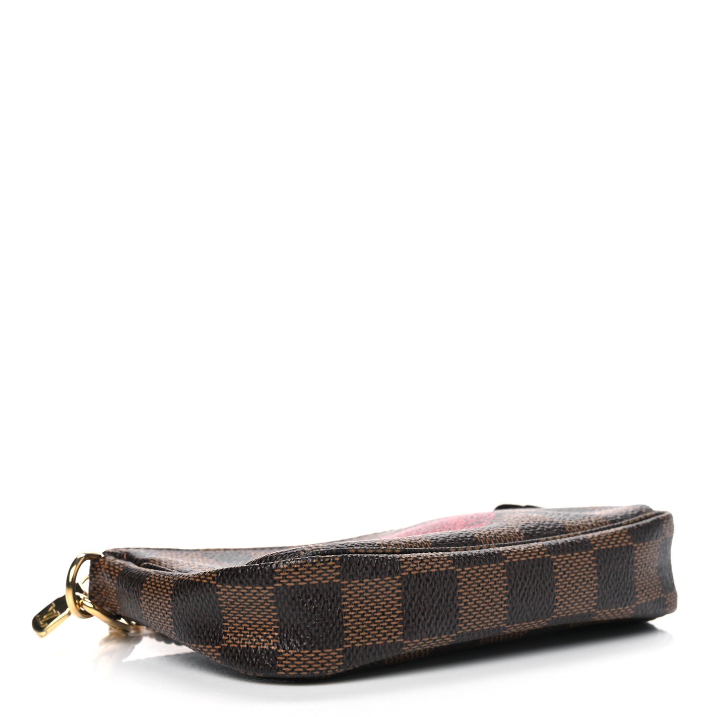 Damier Ebene Complice Trunks and Bags Mini Pochette Accessories Red