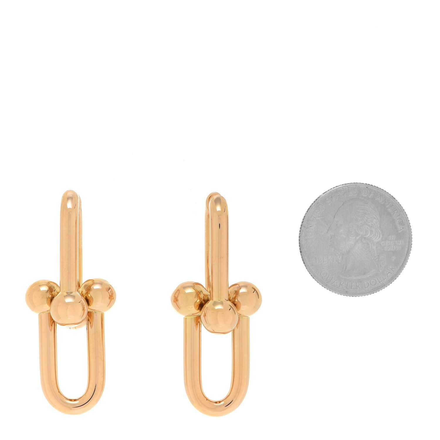 Tiffany 18K Yellow Gold Extra Large HardWear Link Earrings 2 of 5