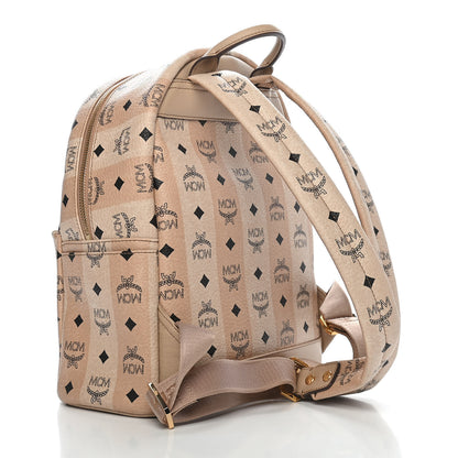 MCM Striped Visetos Small Stark Backpack Beige 3 of 9