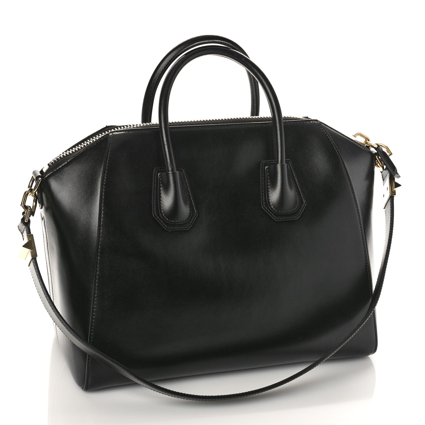 Shiny Lord Calfskin Medium Antigona Black