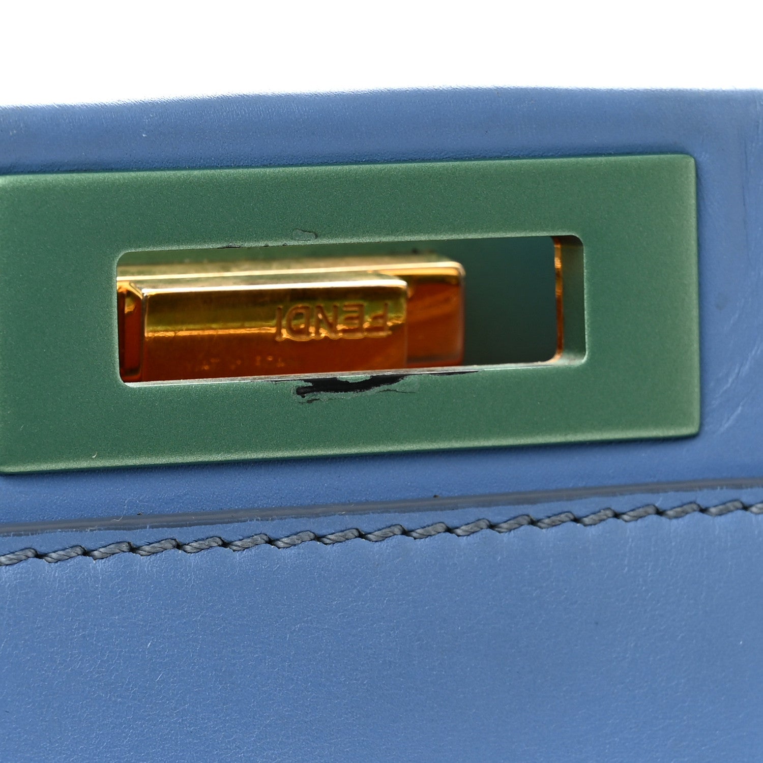 Fendi Vitello Morgan Shiny Nappa Medium Peekaboo Iconic Satchel Maldives Papavero 14 of 15