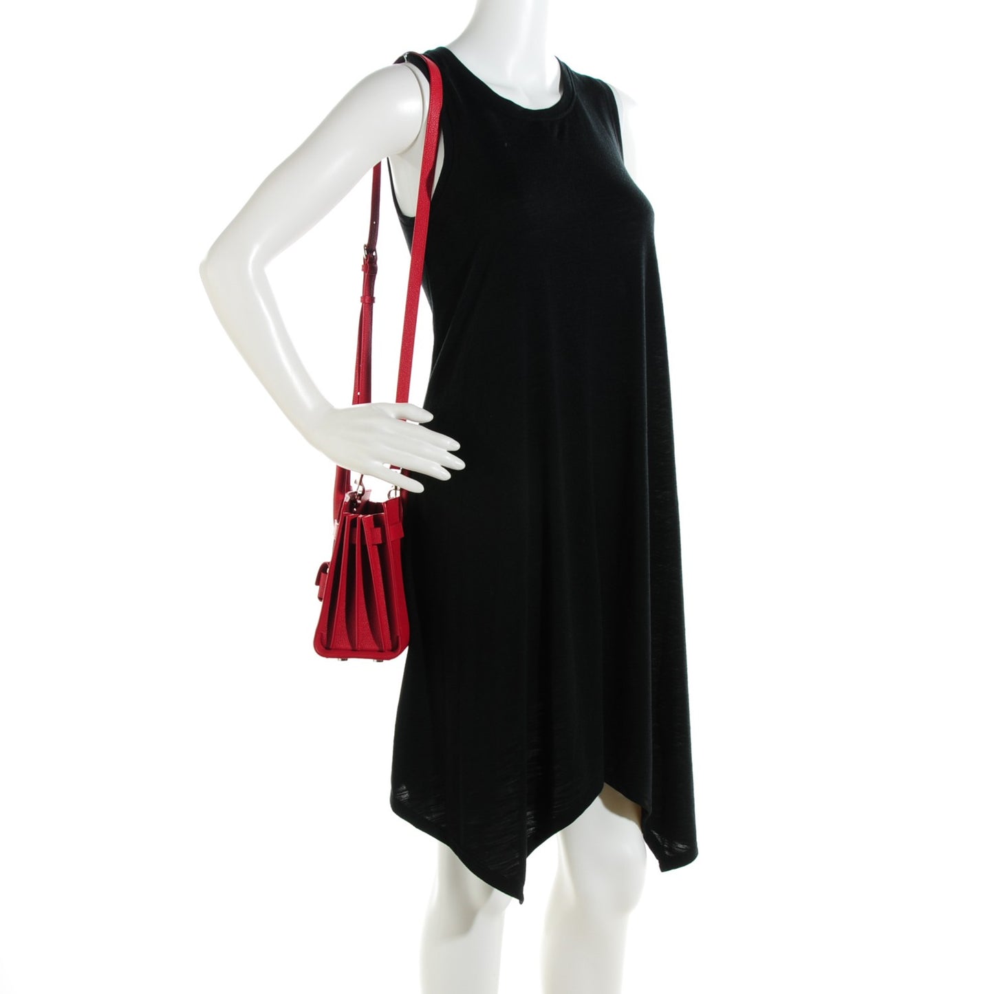 Grained Calfskin Nano Sac De Jour Lipstick Red