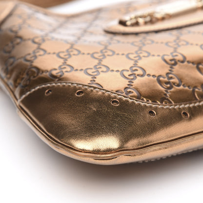 Gucci Metallic Guccissima Punch Hobo Bronze 8 of 13