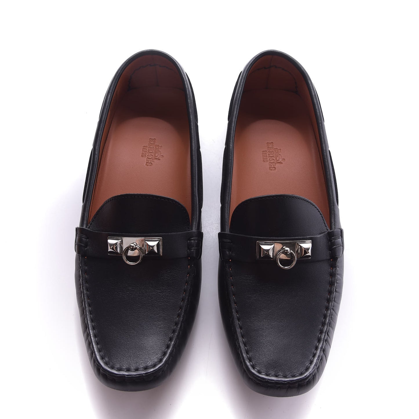 Calfskin Irving Driving Moccasin Loafers 37 Black