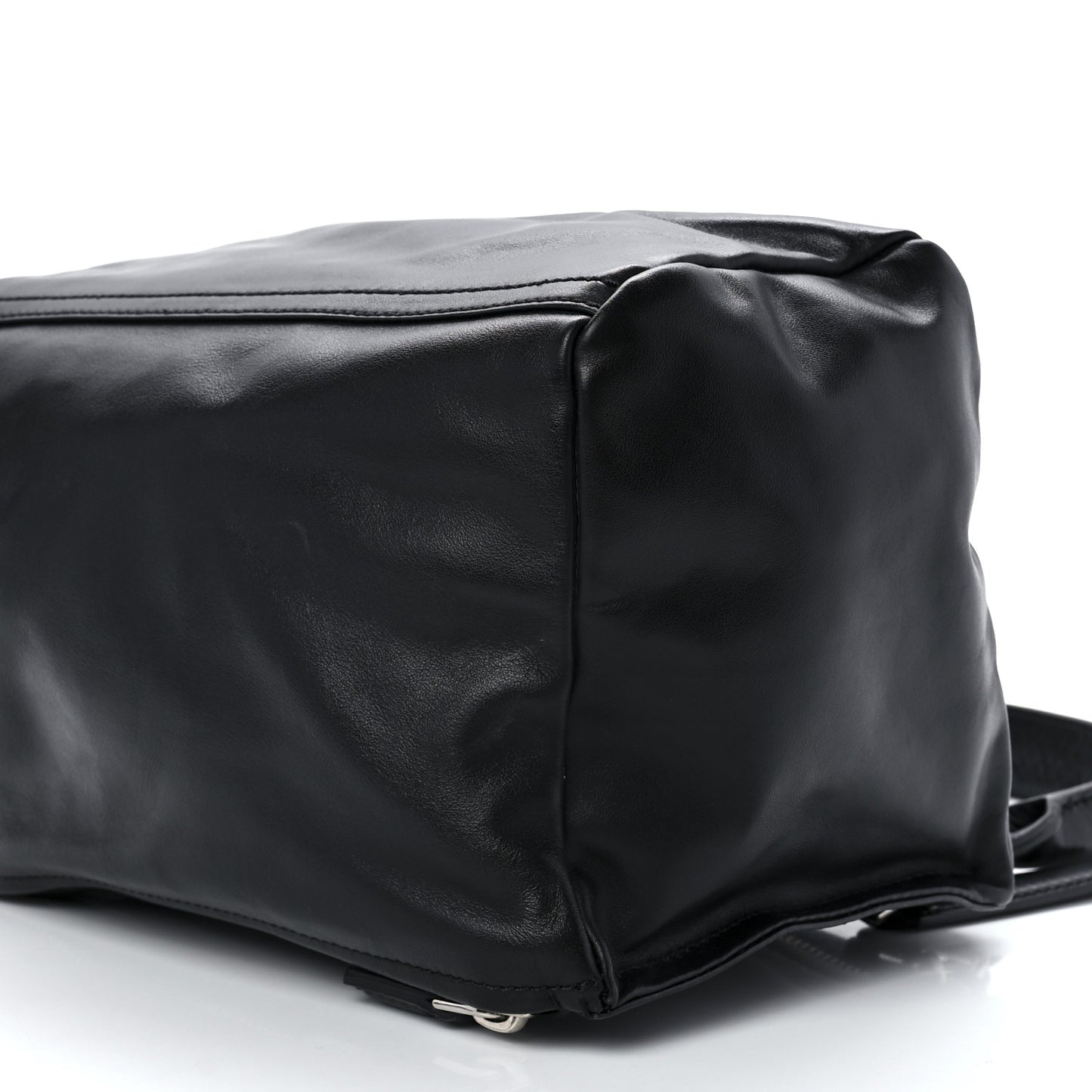 Calfskin Medium Pandora Logo Strap Black