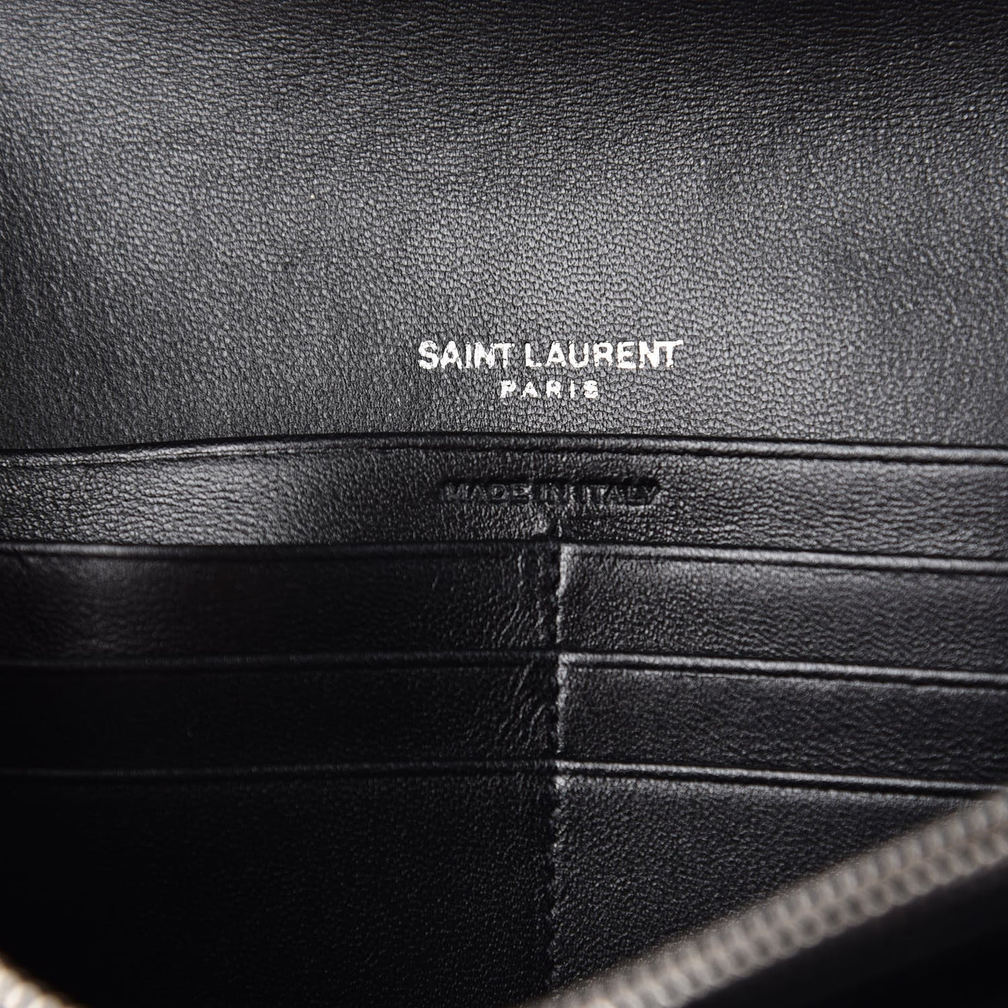 Lambskin Y Quilted Monogram Large Loulou Flap Wallet Black
