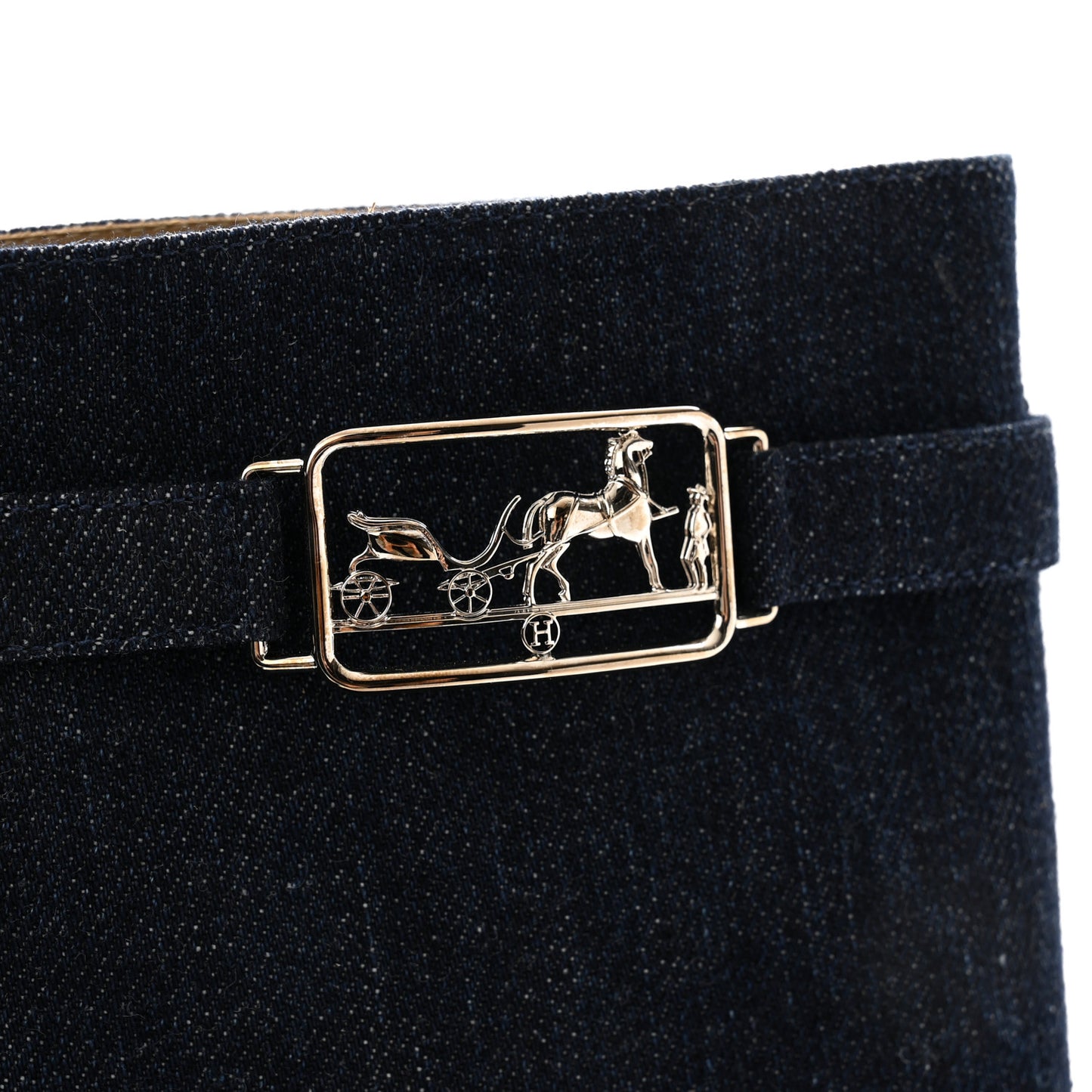 Denim Canvas Versailles Boots 39 Jean Fonce