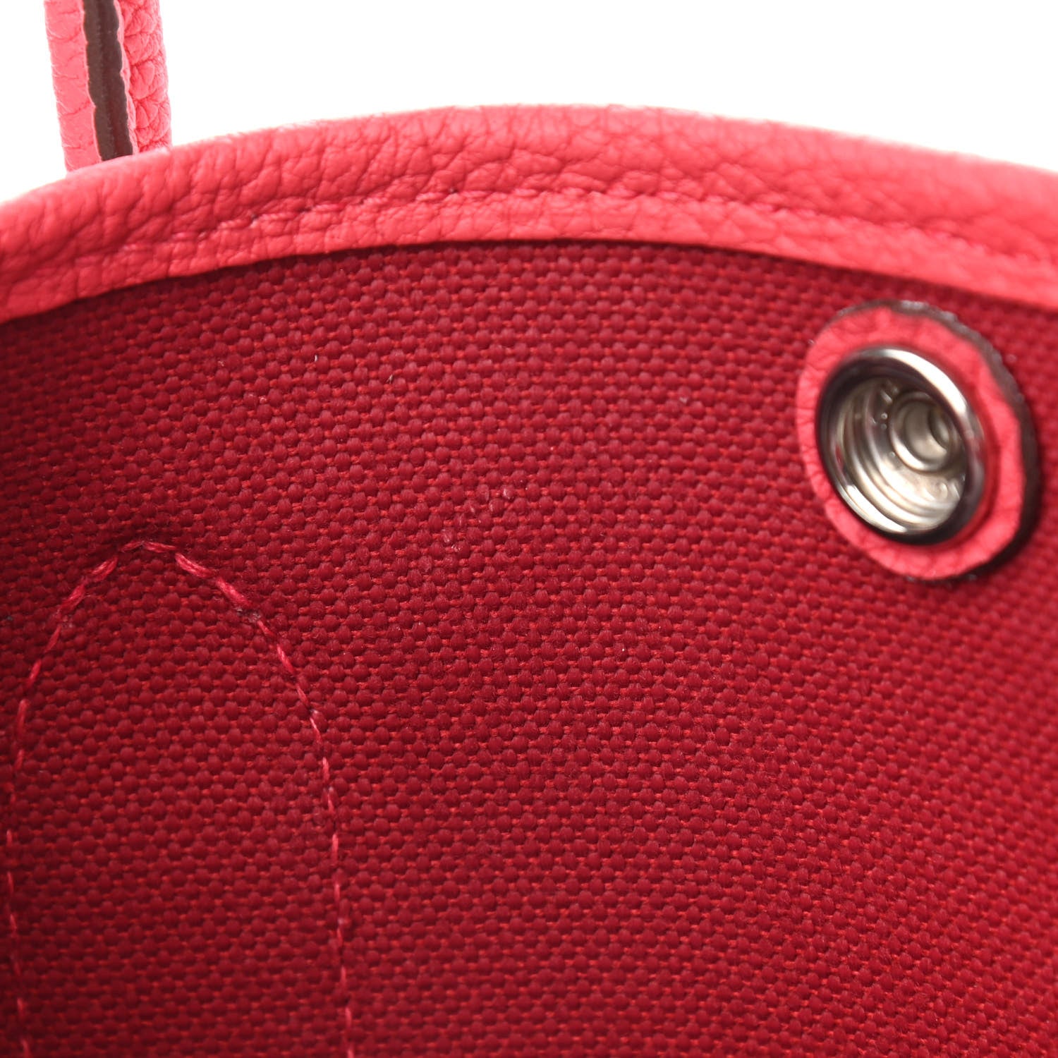 Hermes Toile Militaire Vache Country Garden Party Tote 30 Rouge Grenant Bougainvillea 12 of 17