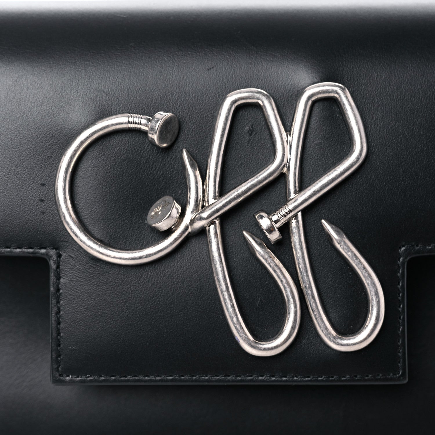 Off-White Calfskin 3D Nail Logo Shoulder Bag Black 16 of 16