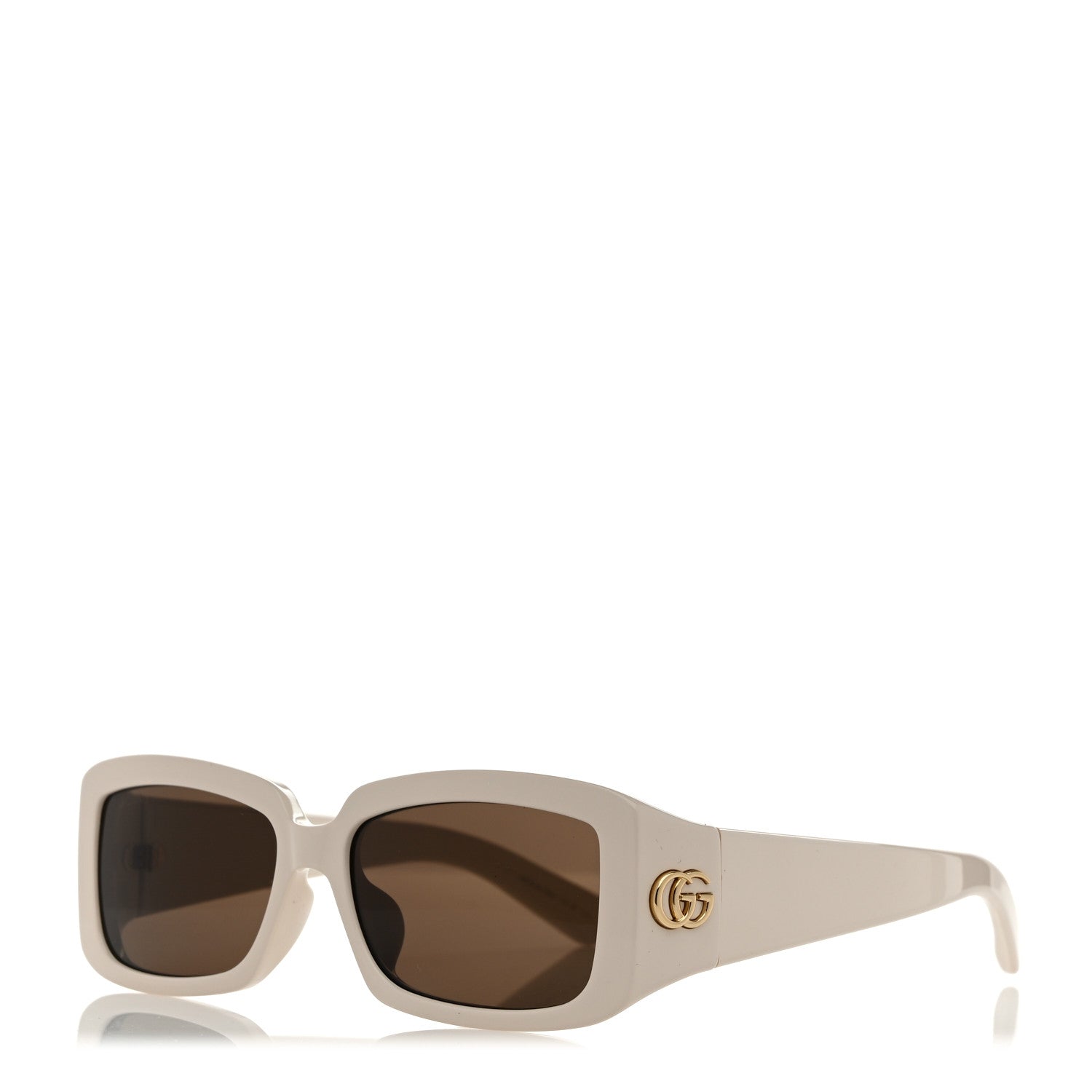 Gucci Acetate Rectangular Sunglasses GG1403SK White 1 of 7
