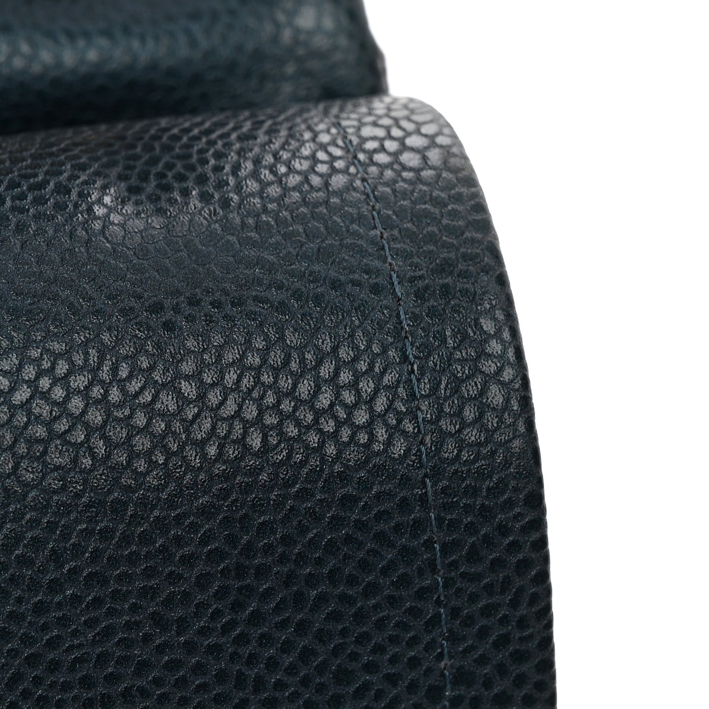 Metallic Caviar Quilted Jumbo Double Flap Dark Blue