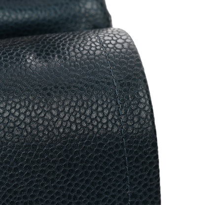 Chanel Metallic Caviar Quilted Jumbo Double Flap Dark Blue 15 of 15