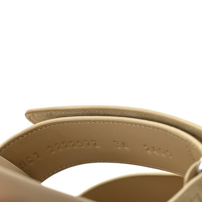 Hermes Suede Goatskin Womens Chypre Sandals 36 Beige Lin 9 of 10