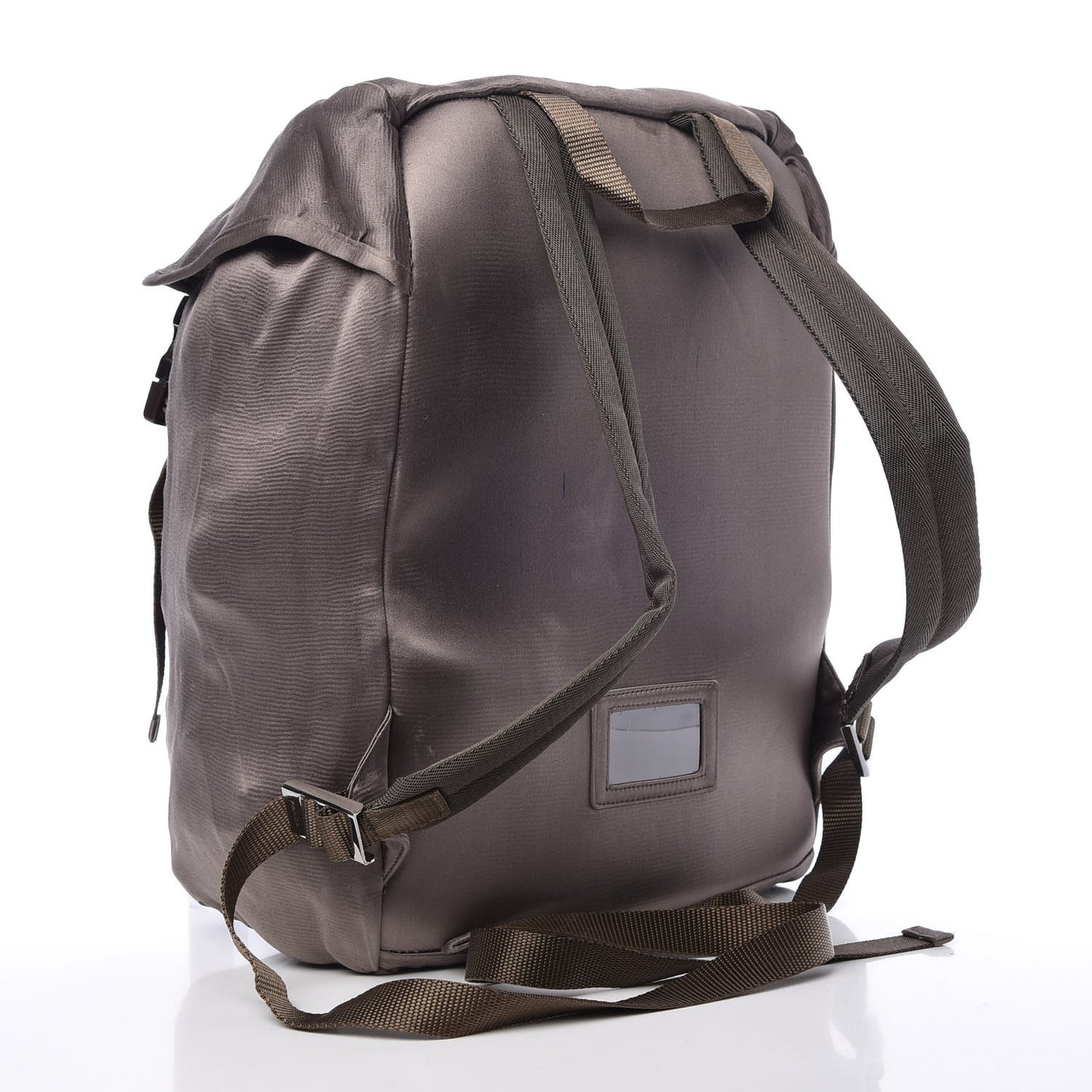 Satin Double Buckle Backpack Fumo