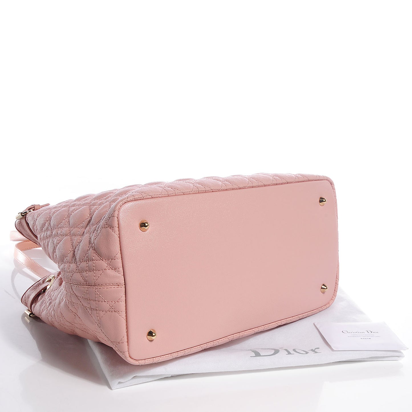 Coated Canvas Cannage Medium Panarea Tote Light Pink