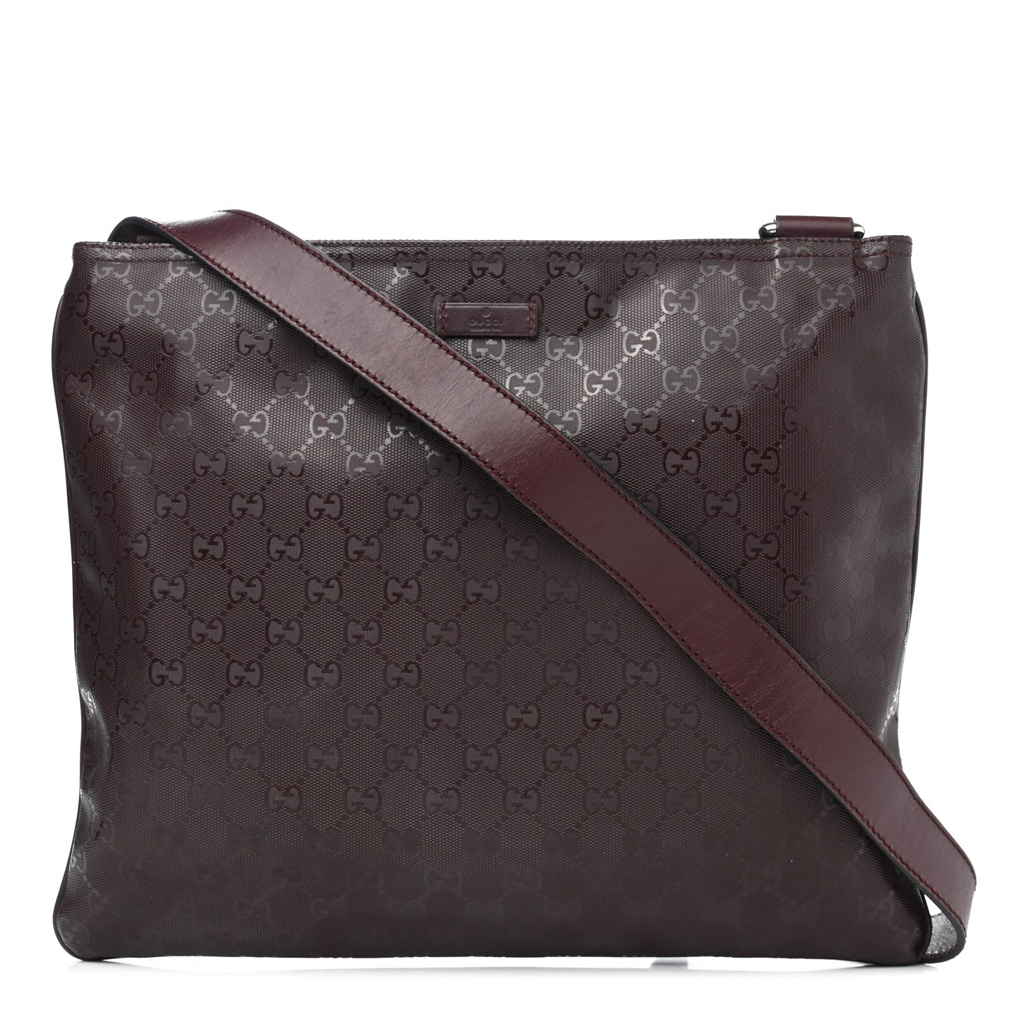 Imprime Monogram Small Flat Messenger Bag Bordeaux