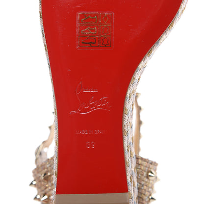 Christian Louboutin Liege Savana Madmonica 60 Platform Sandals 39 Naturalle 6 of 8