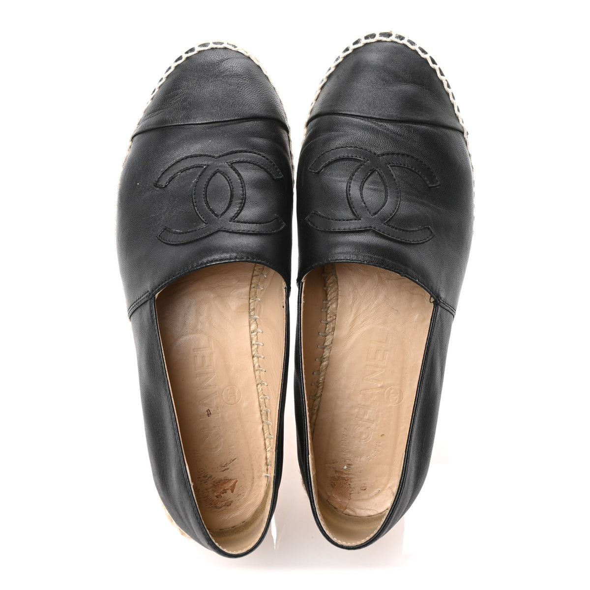 Lambskin CC Espadrilles 37 Black