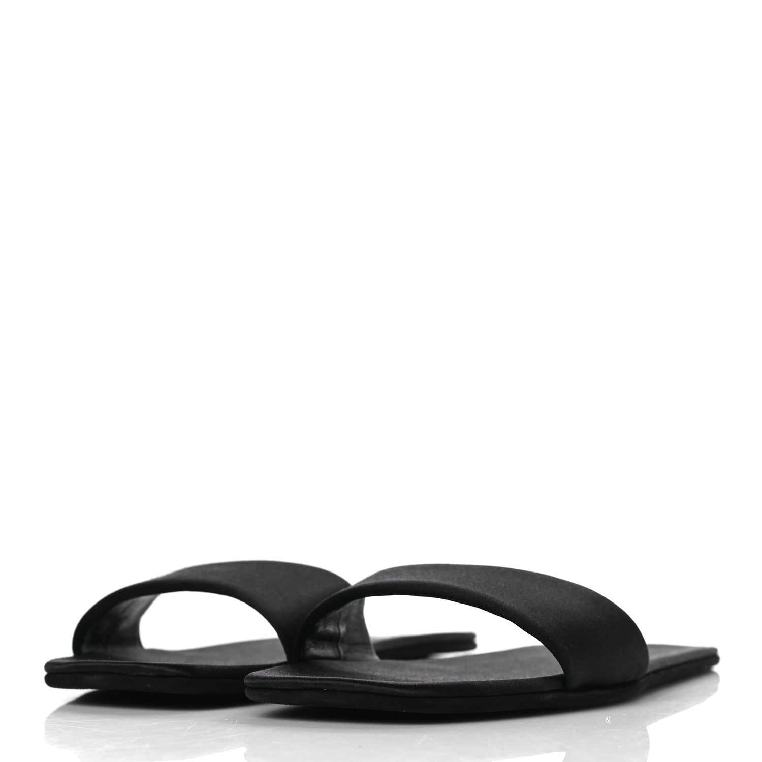 Prada Satin Travel Slide Sandals M 37.5 38.5 Black 3 of 8