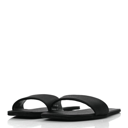 Prada Satin Travel Slide Sandals M 37.5 38.5 Black 3 of 8