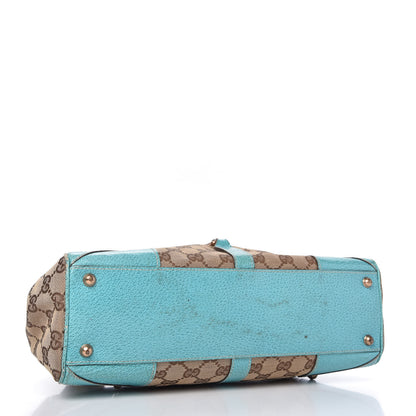 Gucci Monogram Calfskin Large Bardot Shoulder Bag Turquoise 4 of 10
